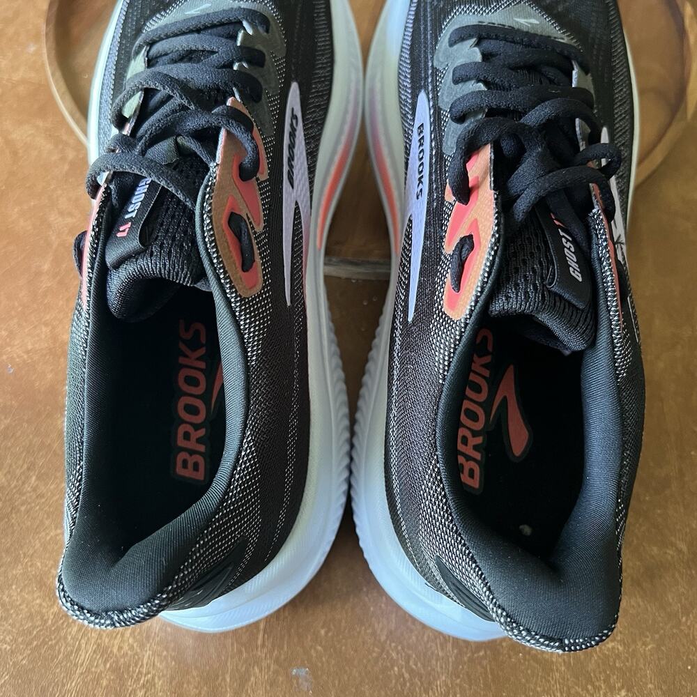 Brooks Ghost 17 Black Purple Coral Neutral Running Women's 10 Shoes Sneaker - Picture 7 of 16